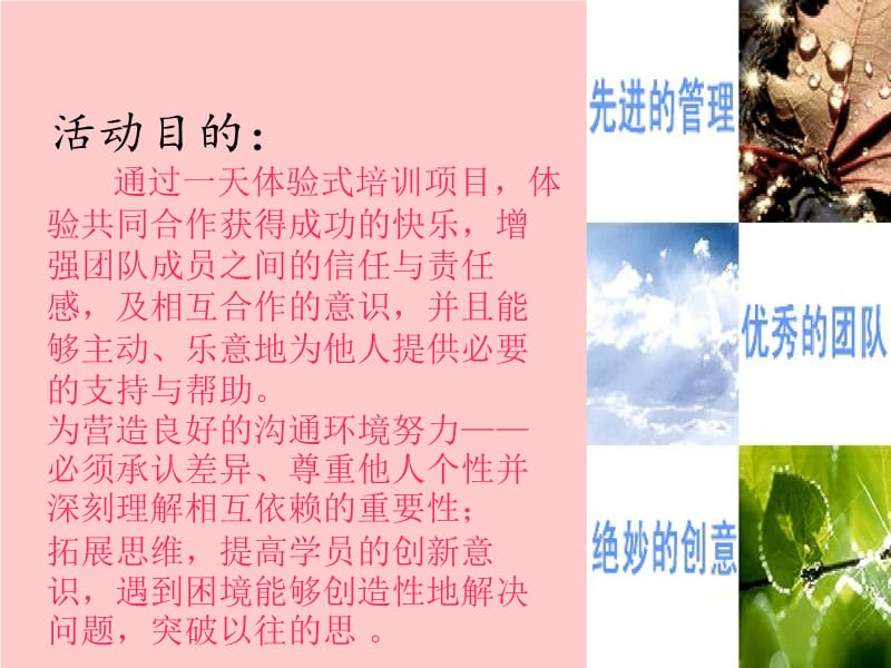 外运发展拓展活动的策划案